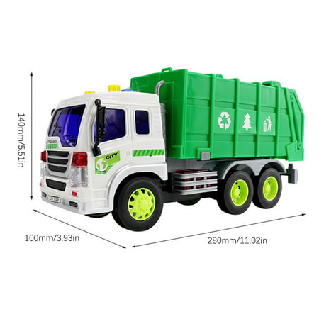 Large Garbage Truck Bin Lorry Light & Sound Rubbish Recycling Toy Vehicle